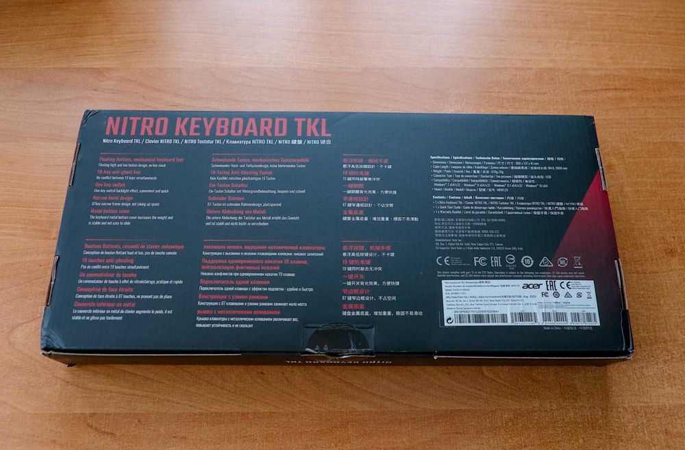 Klawiatura gamingowa ACER NITRO TKL NKW 120 (PL Qwerty, RGB)