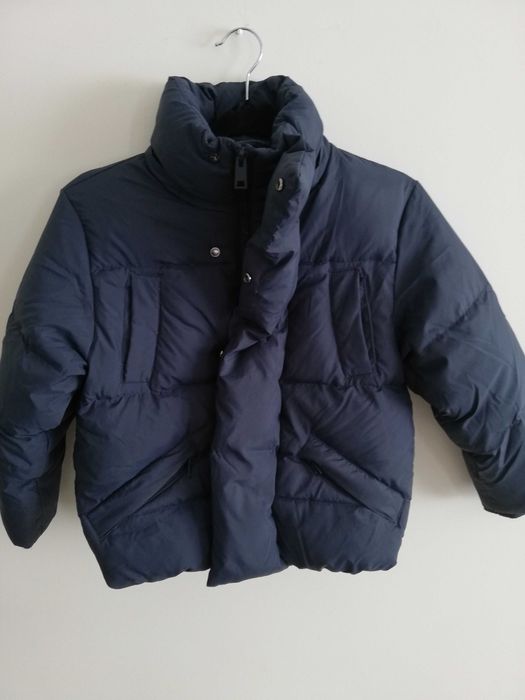 kurtka puchowa ZARA 120 122 na wiek 6-7 lat granat 50/50 puch