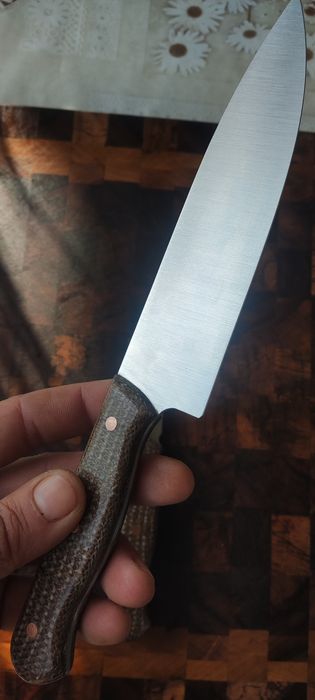 Кухонные ножи ручной работы: Шеф и Универсал. Набор 2шт. Сталь 50Х14МФ