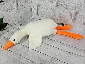 М'яка іграшка з пледом усередині, Гусь обіймашка, білий, 160 см.