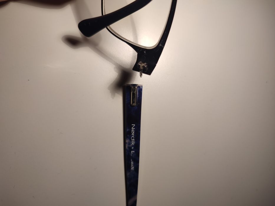 Okulary metalowe granatowe -1.5 dioptri