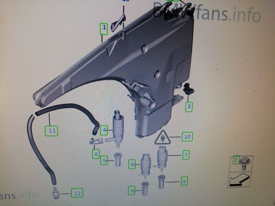 Depósito do sistema de lavagem dos vidros /faróis BMW série 3 e90 e e
