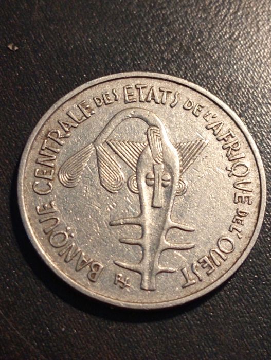 100 francos - Africa Ocidental 1969 -Niquel