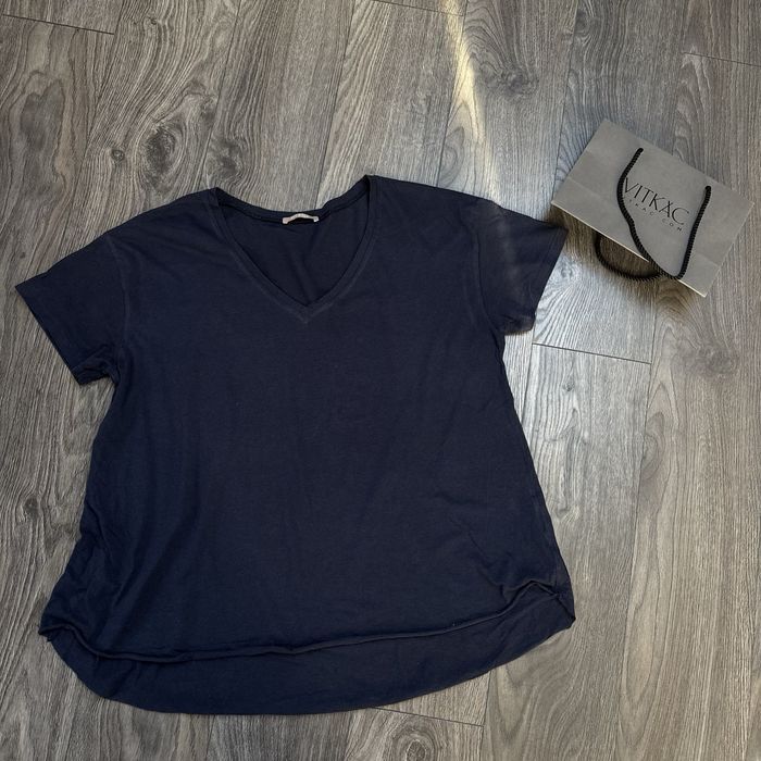 Granatowy T-shirt bluzka damska M Orsay bawełna
