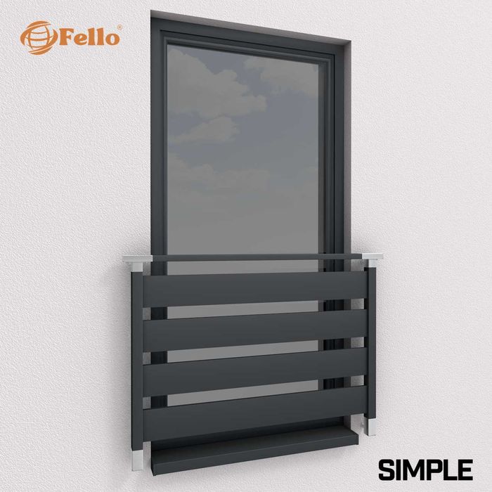 Balustrada francuska balkon barierka RAL okienna poręcz WYSYŁKA