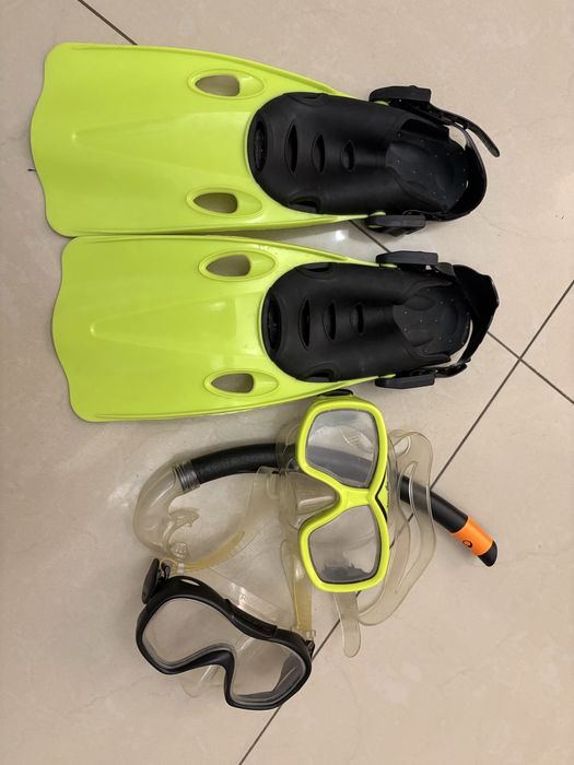Regulowany zestaw do plywania nurkowania dla dziecka pletwy okulary