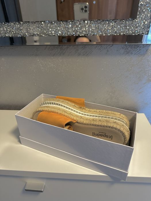 Espadryle espadrij pomarańczowe