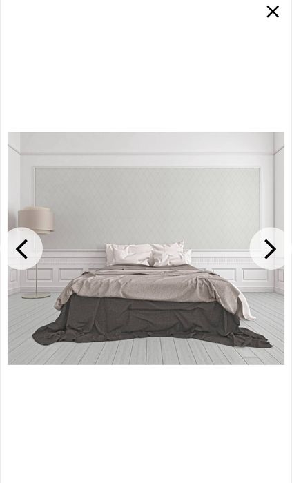 Tapeta hampton, biała, 2 rolki