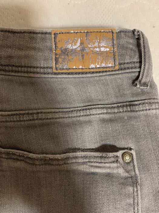 Jeansy damskie ZARA 36 S szare kwiaty