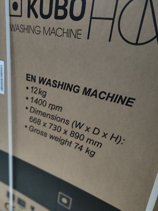 Máquina lavar roupa KUBO 12kg com 3 anos garantia