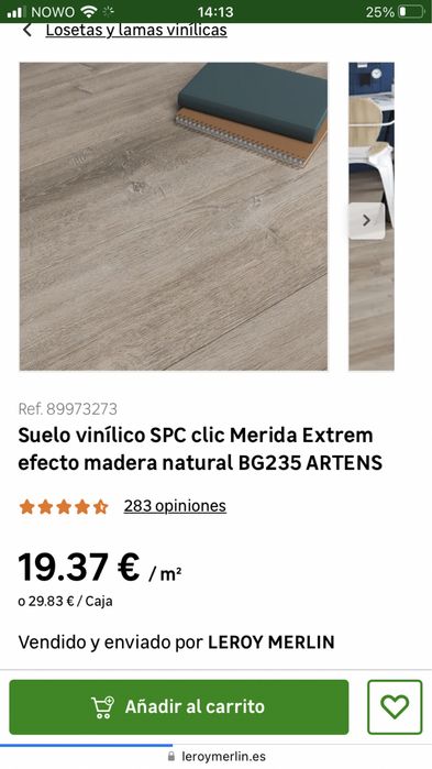 Pavimento em vinil 16m2