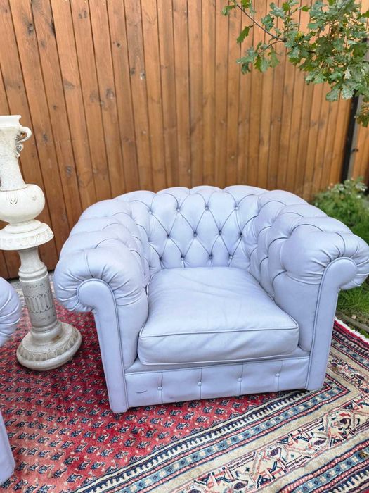 Fotel Chesterfield, skórzany dost. 2szt #2241 #2242 #Stylowy Węgrów