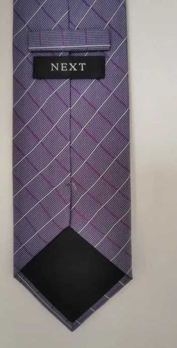 Fioletowy krawat jedwabny next