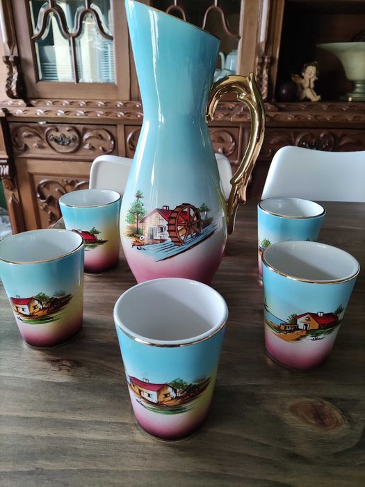 Conjunto jarra e copos Raúl da Bernarda