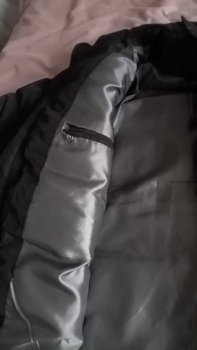 Męska kurtka zimowa czarna kaptur. XXL Ciepła stan Idealny!