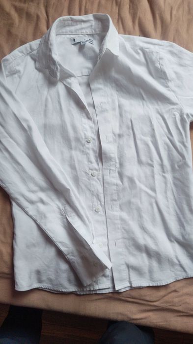 Biała koszula 100 % bawełna 159 cm