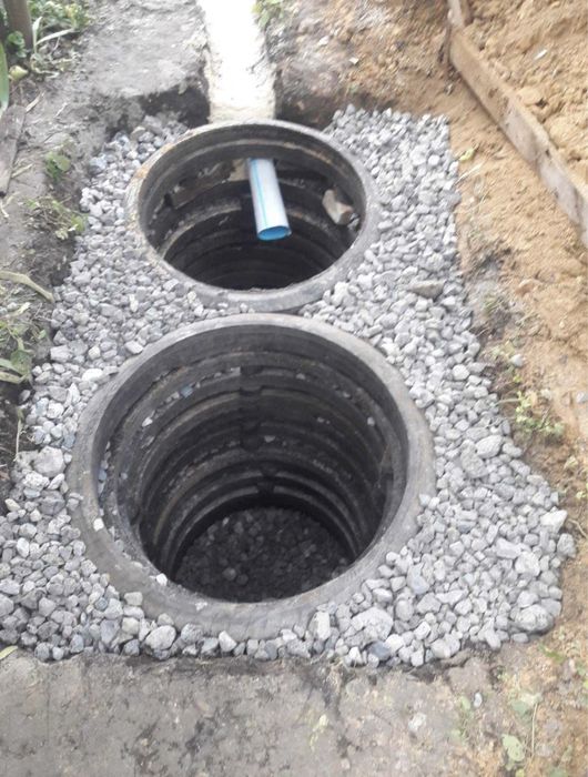 Сливная яма копка септиков водопровод земляные работы канализация