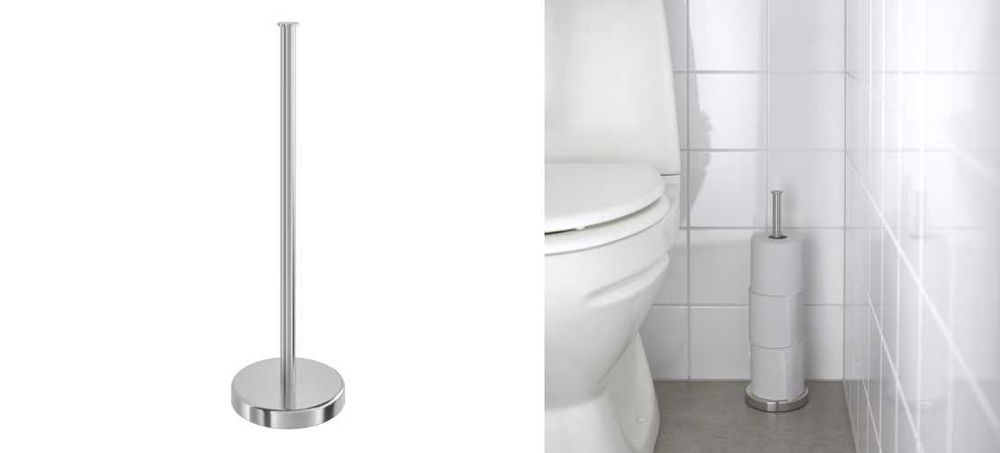 2 porta-rolos IKEA BROGRUND em aço inoxidável