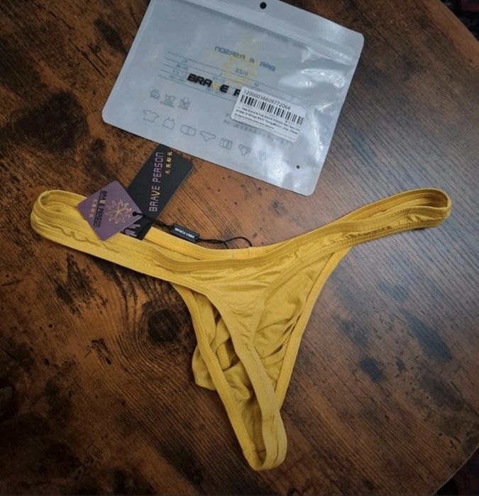 Slipy męskie, stringi Brave Person roz. M
