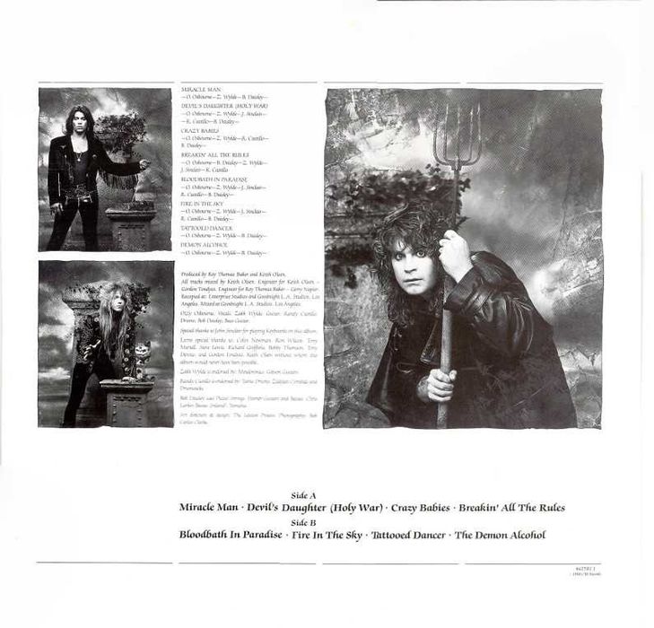 Ozzy Osbourne ‎– No Rest For The Wicked 1988 LP UK / вініл / платівка