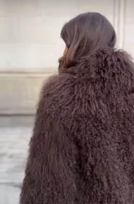 Kontantto kurtka futro czekoladowa lama naturalna xs-6xl