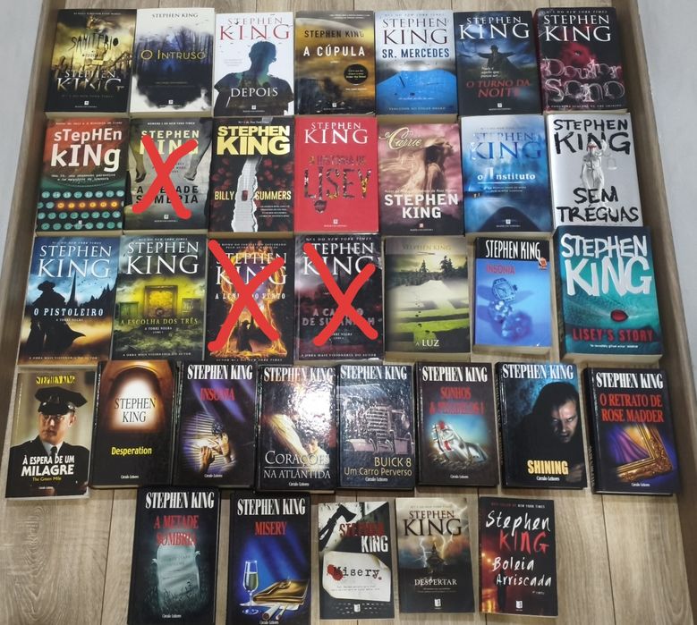 Vários, Stephen King, Yrsa, Follett, Zafón, Nesbo, Lackberg