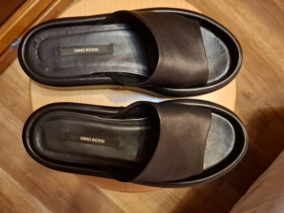 skórzane klapki Gino Rossi r.37