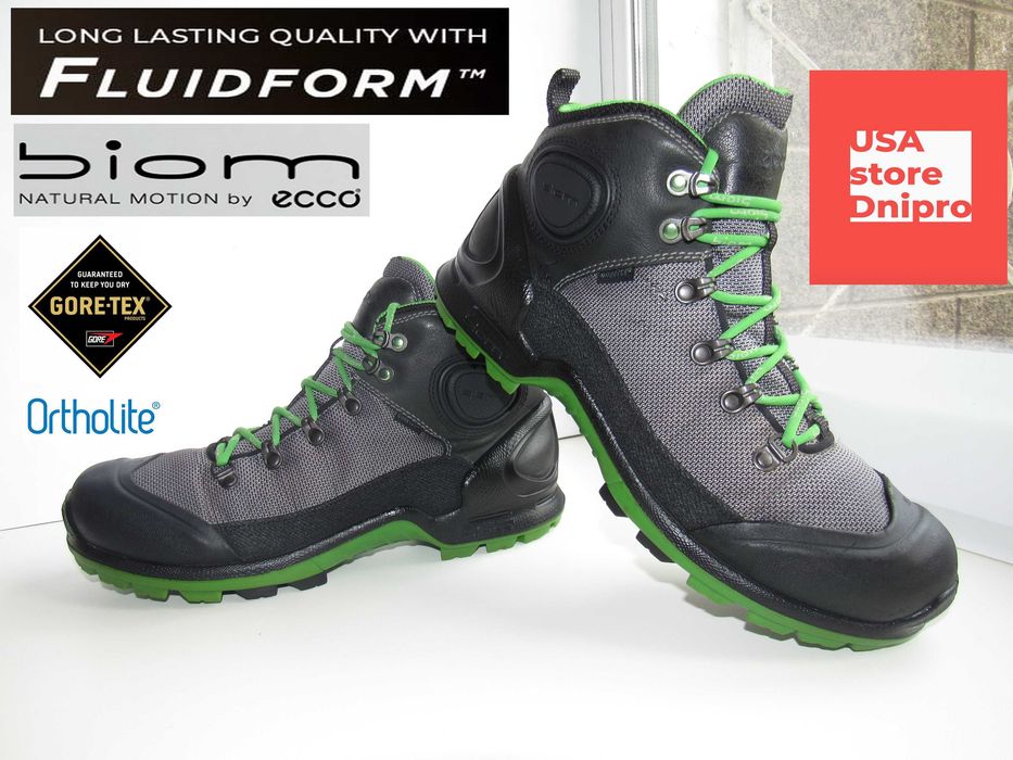 Треккинговые, мембранные ботинки Ecco Biom Terrain Akka Mid Lite Gore-Tex разм. 42 (27,5см)