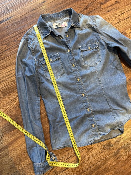 Koszula z długim rękawem, cienki jeans, rozmiar M 38, Terranova