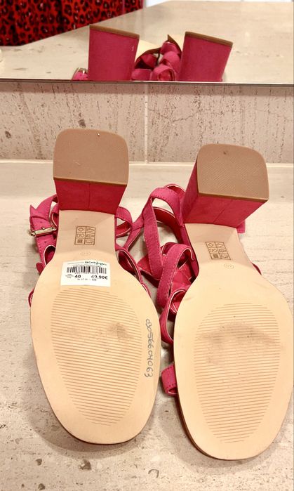 Sandalia Corte Inglês em fucsia