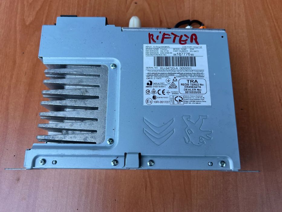 RADIOODTWARZACZ PEUGEOT RIFTER PARTNER BERLINGO 9818777680
