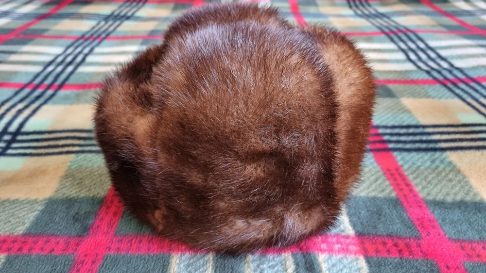 Норковая шапка ушанка обманка