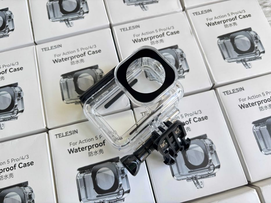 DJI Action 1/3/4/5 Pro Аквабокс Telesin / Чохол /Кейс/Вітрозахист/Скло
