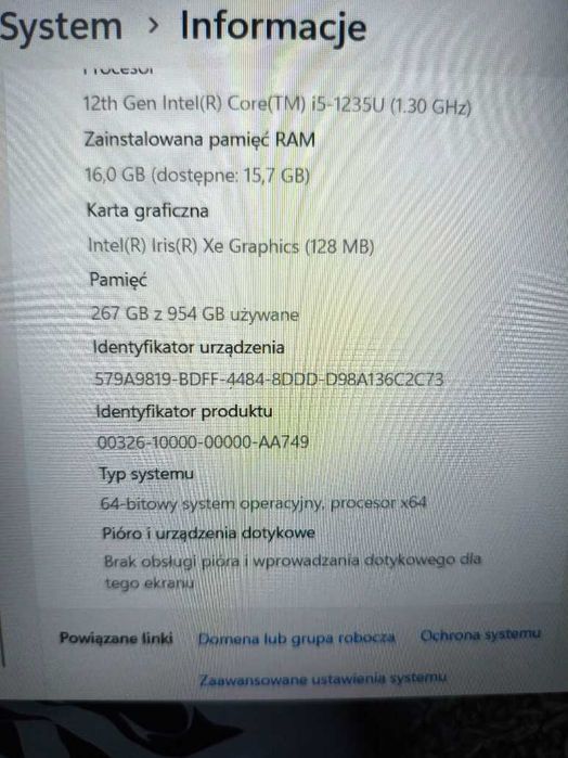 LAPTOP DELL INSPIRON 15 - 3520, Intel I5 - 1235U, RAM 16GB, SSD - 1TB, Win 11
