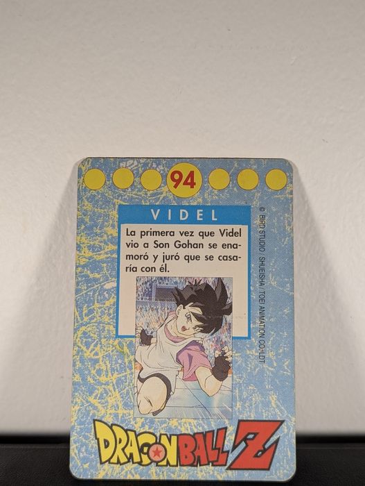 Cartas Vintage Dragon Ball Z (Panini / Matutano) – Son Goku & Videl