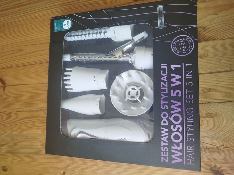 Zestaw do stylizacji włosów 5w1, suszarka