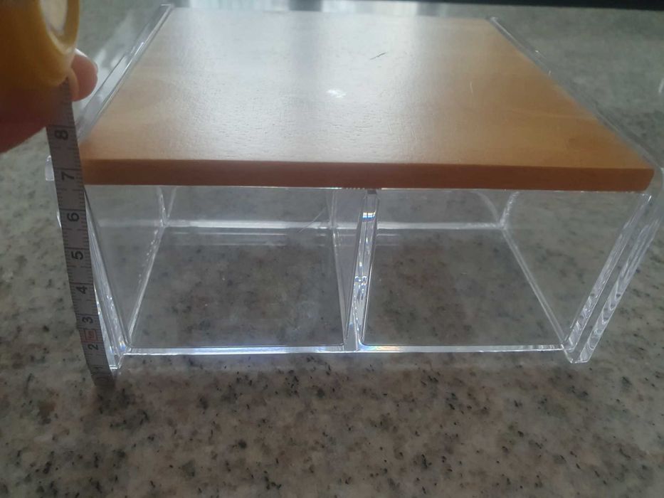 Organizer pudełko szkatułka na biżuterię z lusterkiem Home&you