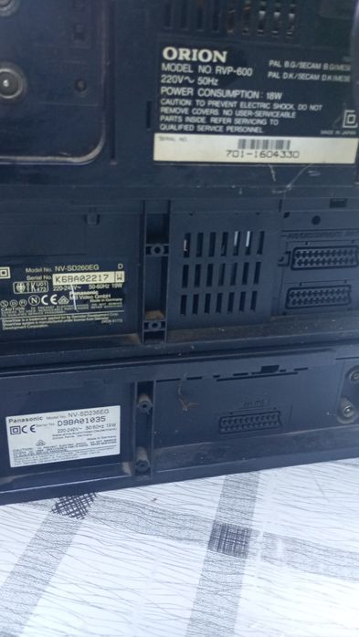 Magnetowidy VHS Panasonic i odtwarzacz video  orion
