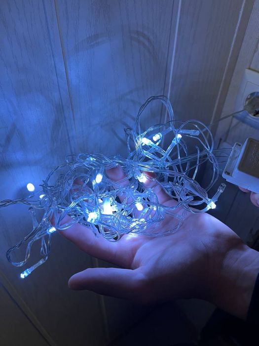 Гірлянда біла для будинку та ялинки