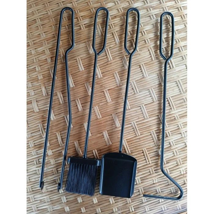 Кованый набор из 5шт для печи,буржуйки,камина(савок,кочерга,щётка,дров