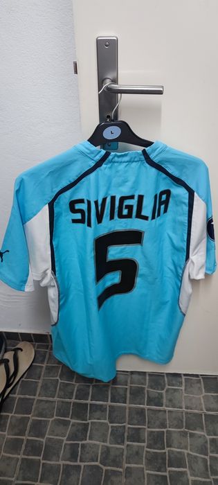 Camisola Lazio 2009/10 Match Worn ssued Siviglia #5 Europa League