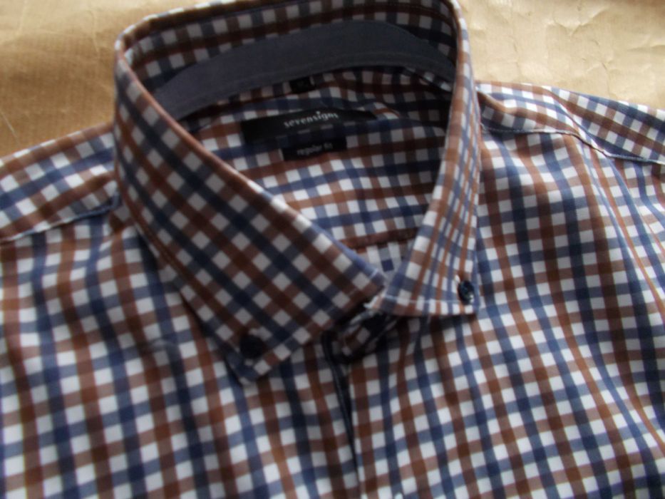 L SEVENSIGHN Premium, Designerska Koszula Męska L 41 cm, Szwajcaria