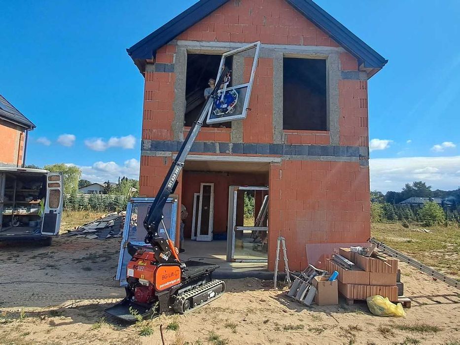 Mini żuraw wynajem BG LIFT M060 manipulator do szkła szyb okien pająk