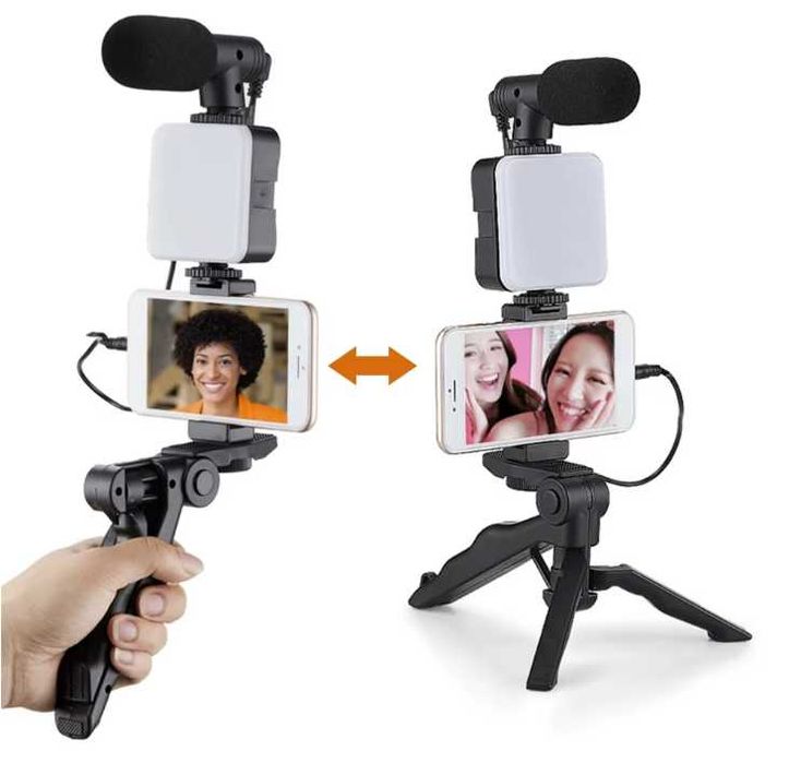 Zestaw dla vlogera /statyw lampa mikrofon /TikTok Live Stream YouTub