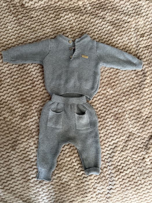 Костюм вязаний, сірий