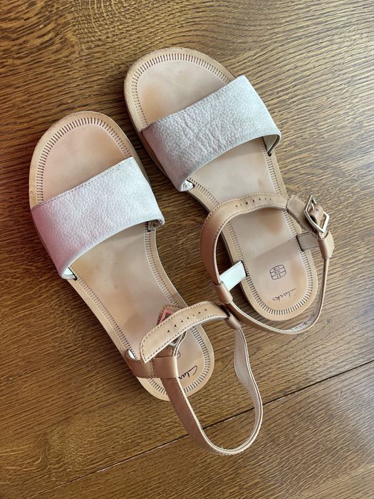 Босоножки Clarks, кожаные, девочка, размер 37-38