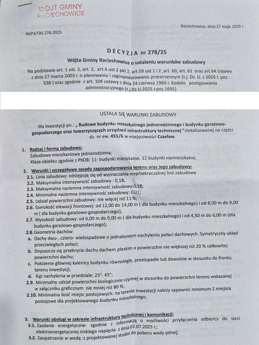 Dwie widokowe działki z WZ w Czasławiu 67,74 ar + 67,60 ar - Widok 4