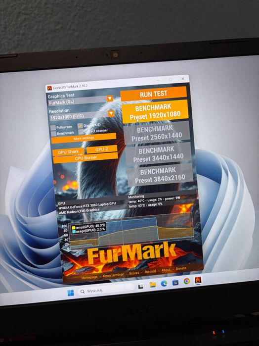Acer Nitro 5 AN515-45 AMD Ryzen™ 7 5800H rtx 3060
