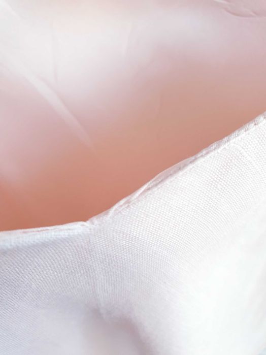 Sukienka pudrowy róż lniana Rocha John Rocha 38 40  len haftowana