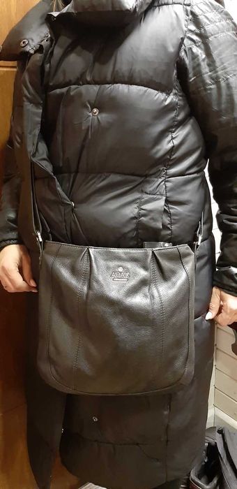 Adax torebka śliczna damska skórzana duża czarna